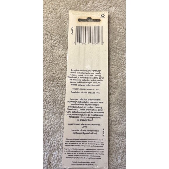 Vintage Sandylion Peanuts Snoopy Sticker Collection 1 Sheet Acid-Free 1990s - Picture 4 of 4